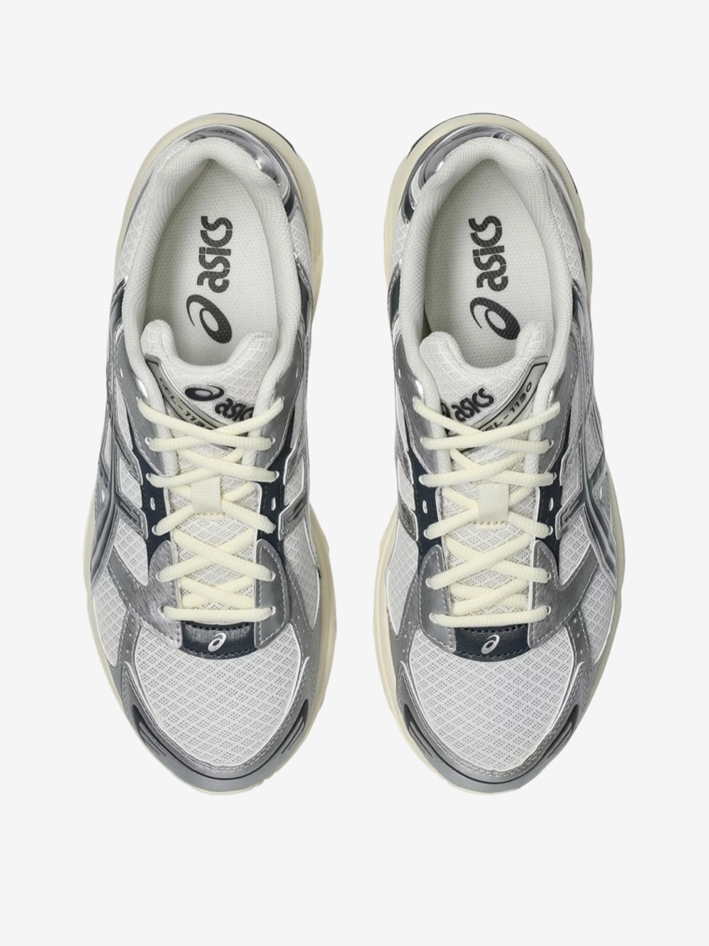 ASICS Cream and Silver Women's Athletic Sneakers - Picture 2 of 8